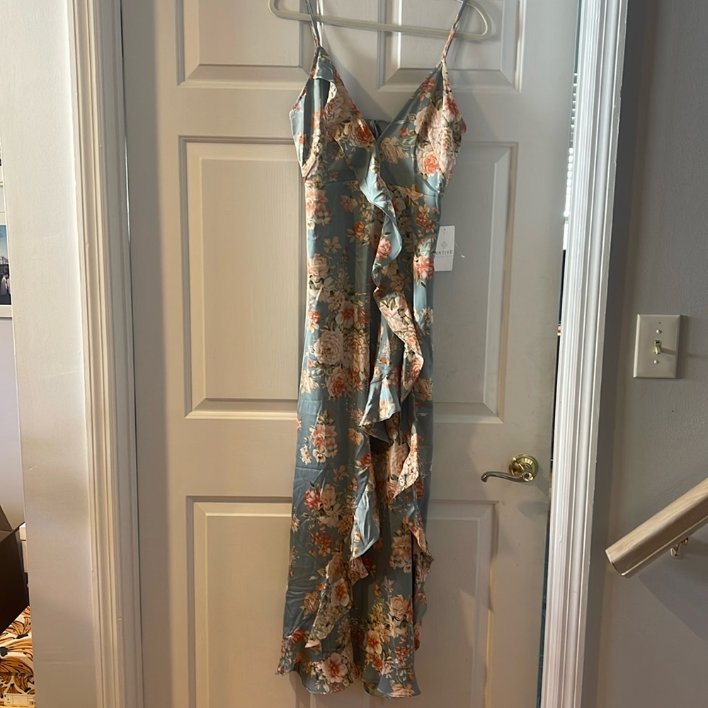 NWT Native Daughters Blue Floral Dress size S